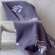 Одеяло байковое взрослое Ветви свинцовое (212 x 150 см)