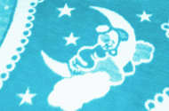 Одеяло байковое детское Кружева голубое (140 x 100 см)