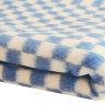 Купить Одеяло байковое детское Клетка простая синее (112 x 90 см) 