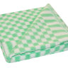 Купить Одеяло байковое детское Клетка простая  зеленое (112 x 90 см) 