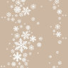 Купить Одеяло байковое взрослое Снежинки кофейное (212 x 150 см) 