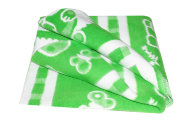 Одеяло байковое детское Ежики зеленое (140 x 100 см)