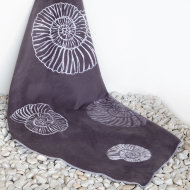 Одеяло байковое взрослое Ракушки свинцовое (212 x 150 см)