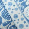 Купить Одеяло байковое взрослое Цветы синее (212 x 150 см) 