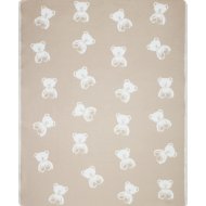 Одеяло байковое детское Мишки бежевое (118 x 100 см)