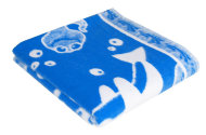 Одеяло байковое детское Дельфины синее (118 x 100 см)