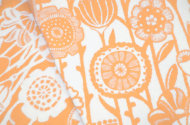 Одеяло байковое взрослое Цветы персиковое (212 x 150 см)