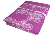 Одеяло байковое взрослое Кружева темно фиолетовое (212 x 150 см)