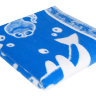 Купить Одеяло байковое детское Дельфины синее (140 x 100 см) 