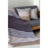 Купить Одеяло байковое взрослое Полосы свинцовое+замша (212 x 150 см) 