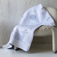 Одеяло байковое детское Зверята вечернее (140 x 100 см)