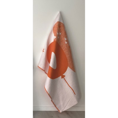 Купить Одеяло байковое детское Воздушные шары оранжевое (140 x 100 см) 