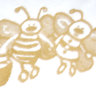 Купить Одеяло байковое детское Пчелки бежевое (118 x 100 см) 