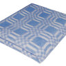 Купить Одеяло байковое детское Клетка сложная синее (140 x 100 см) 