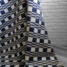 Купить Одеяло байковое взрослое Клетка синее (140 x 205 см) 
