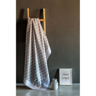 Одеяло байковое взрослое Четырехлистник светло серое (212 x 150 см)