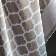 Одеяло байковое взрослое Четырехлистник светло серое (212 x 150 см)