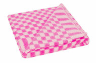 Одеяло байковое детское  Клетка простая розовое (112 x 90 см)