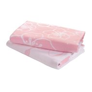 Одеяло байковое взрослое Цветы сакуры розовое (212 x 150 см)