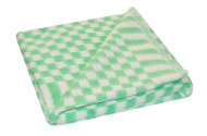 Одеяло байковое детское Клетка простая  зеленое (112 x 90 см)