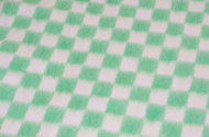Одеяло байковое детское Клетка простая  зеленое (112 x 90 см)