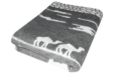 Купить Скидка! Одеяло байковое взрослое Сафари серое (212 x 150 см) 