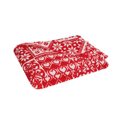 Купить Одеяло байковое взрослое Уют красное (212 x 150 см) 