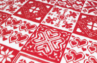 Одеяло байковое взрослое Уют красное (212 x 150 см)