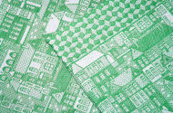 Покрывало пикейное Город зеленое (212 x 145 см)