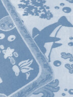 Скидка! Одеяло байковое детское Дельфины синее (118 x 100 см)