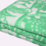 Купить Одеяло байковое взрослое Цветы зеленое (212 x 150 см) 