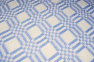 Скидка! Одеяло байковое детское Комбинированная клетка синее (90 x 112см)