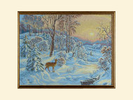 Картина из гобелена Зимний пейзаж (55 х 43 см)