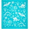 Купить Скидка! байковое детское Динозаврики морская волна (118 x 100 см) 