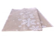 Одеяло байковое взрослое Снежинки кофейное (212 x 150 см)