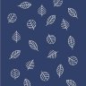 Купить Одеяло байковое взрослое Листья синее (212 x 150 см) 