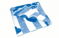 Скидка! Одеяло байковое детское Зайкин синее (140 x 100 см)