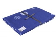 Одеяло байковое взрослое Снежинки синее (212 x 150 см)