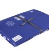 Купить Одеяло байковое взрослое Снежинки синее (212 x 150 см) 