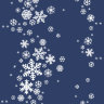 Купить Одеяло байковое взрослое Снежинки синее (212 x 150 см) 