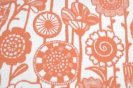 Скидка! Одеяло байковое взрослое Цветы коралловые (212 x 150 см) 