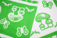 Одеяло байковое детское Ежики зеленое (140 x 100 см)