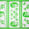 Купить Одеяло байковое детское Ежики зеленое (140 x 100 см) 