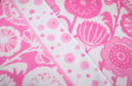 Одеяло байковое взрослое  Цветы розовое (212 x 150 см)