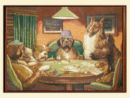 Картина  из гобелена "Покер" (77 х 55 см)