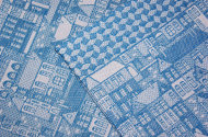 Покрывало пикейное Город синее (212 x 145 см)