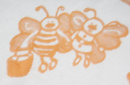 Одеяло байковое детское Пчелки персиковое (118 x 100 см)