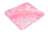 Одеяло байковое детское Пчелки розовое (118 x 100 см)