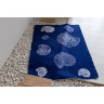 Купить Одеяло байковое взрослое Ракушки синее (212 x 150 см) 