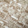 Купить Покрывало пикейное Город  коричневое (212 x 145 см) 